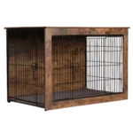 Side view of theShaper furniture-style dog crate closed, functioning as a premium end table.