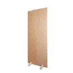 A 30-degree side angle view of the Chevron Matched White Oak wooden door displaying the natural wood grain texture and grain movement.