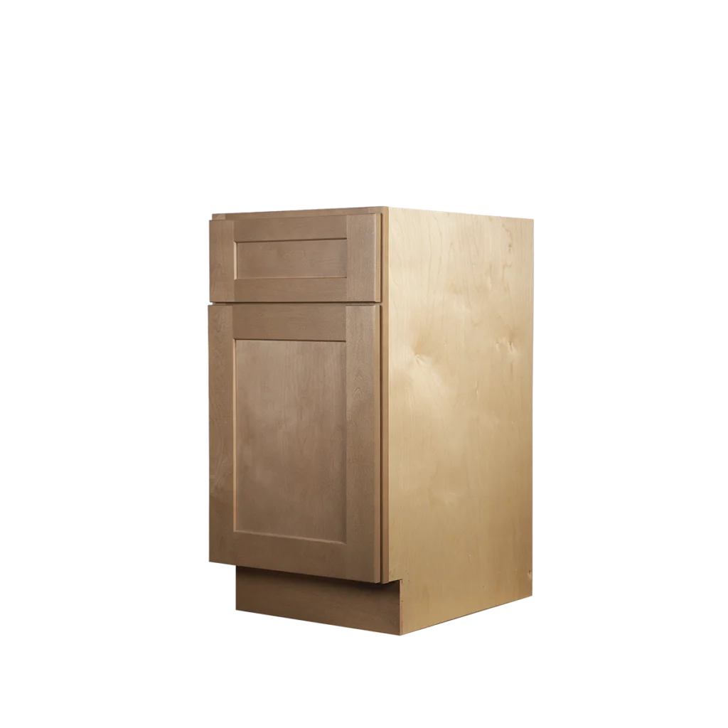 Honey Wheat Shaker kitchen cabinet B18 with closed door and drawer by theshaper
