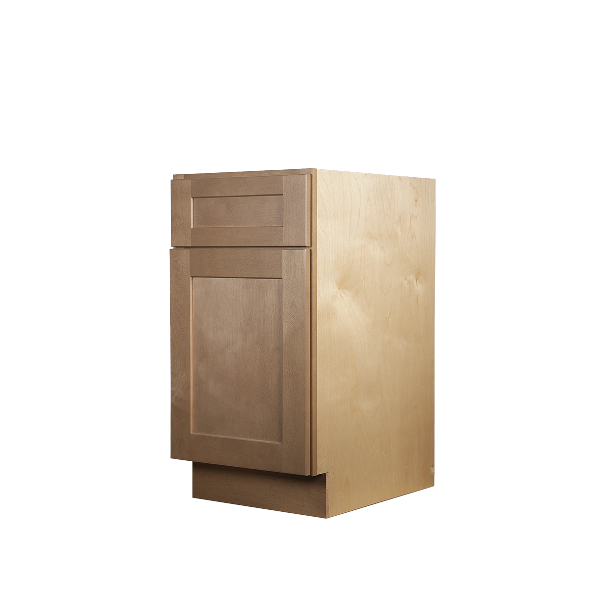 Honey Wheat Shaker kitchen cabinet B18 with closed door and drawer by theshaper