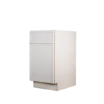 Kitchen Cabinet Slim Shaker Profile B18 in Pure White with closed door and drawer.