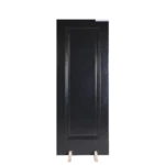 Front view of a Raised Panel Matt Black composited wood cabinet door featuring a smooth matte finish and traditional raised center panel architecture.