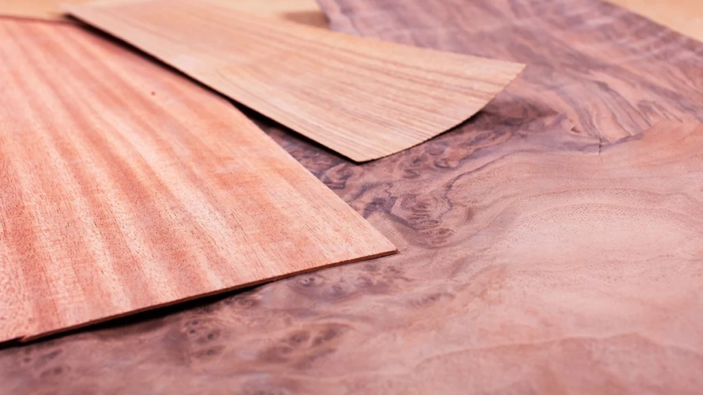 Luxury wood veneer sheets showcasing natural grain patterns by theShaper