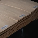 Specification label on a bundle of Lacey Act compliant American White Oak Rift Cut Veneer from theShaper.