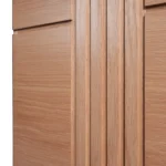 Macro view of natural Nordic Oak grain flow with non-reflective matte protective lacquer