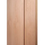 Close-up of vertical narrow glass lite seamless transition into Nordic Wheat Oak veneer