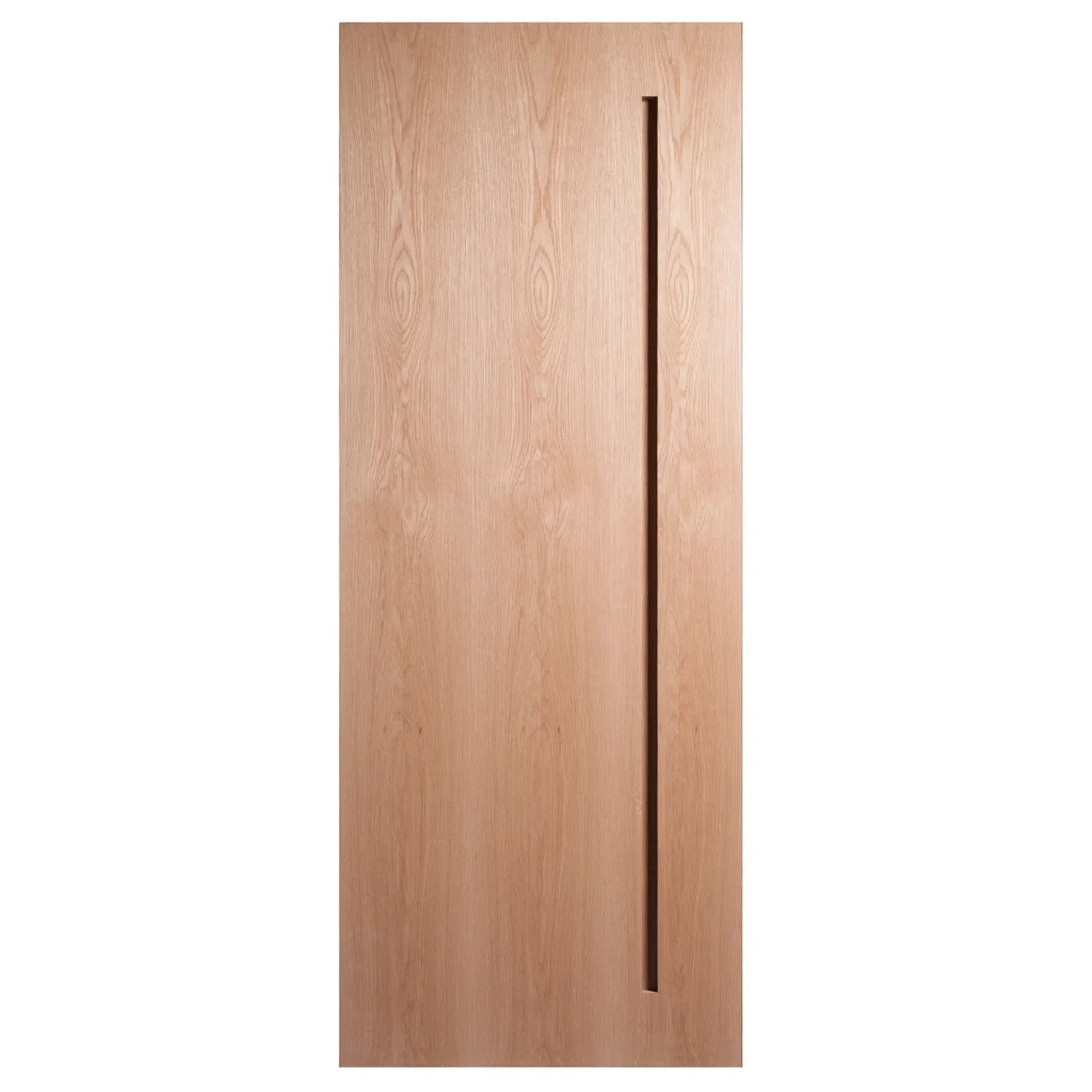 Front elevation of Architectural Linear-Lite flush interior door in Nordic Wheat Oak finish