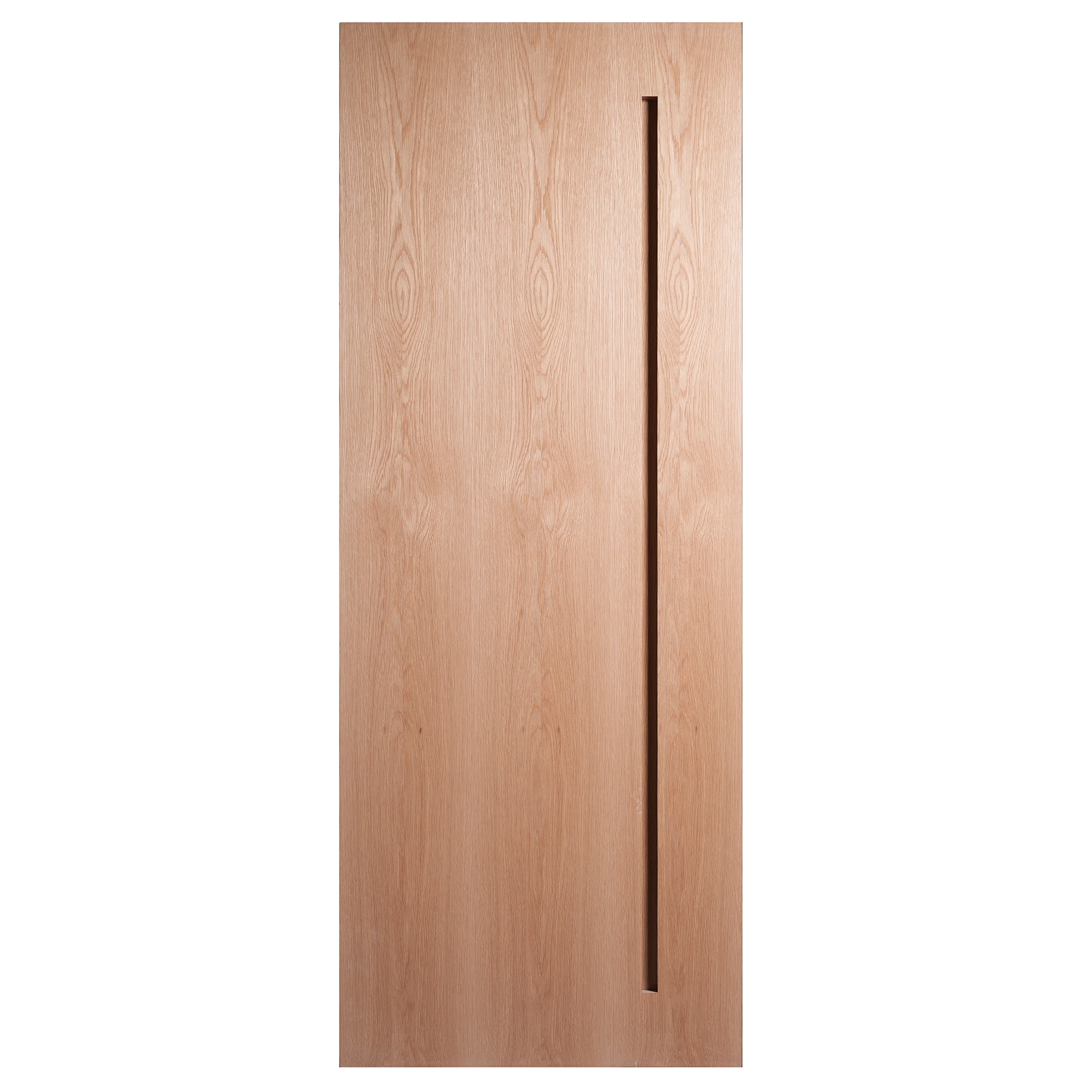 Front elevation of Architectural Linear-Lite flush interior door in Nordic Wheat Oak finish