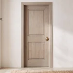 Classic 2-Panel Raised Panel pine interior door in Coastal Weathered Driftwood gray finish