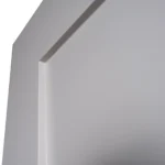 Close-up of equal recessed panel shadow line and smooth satin PU lacquer texture