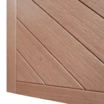 Close-up of natural oak ray flecks and low-sheen matte lacquer on diamond veneer layout