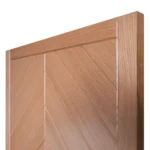 Upper rail and perimeter corner detail of Geometric Diamond-Matched interior door