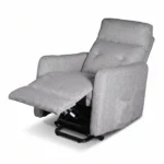 30-degree side angle of Kyoto power recliner chair in full recline lounging position.