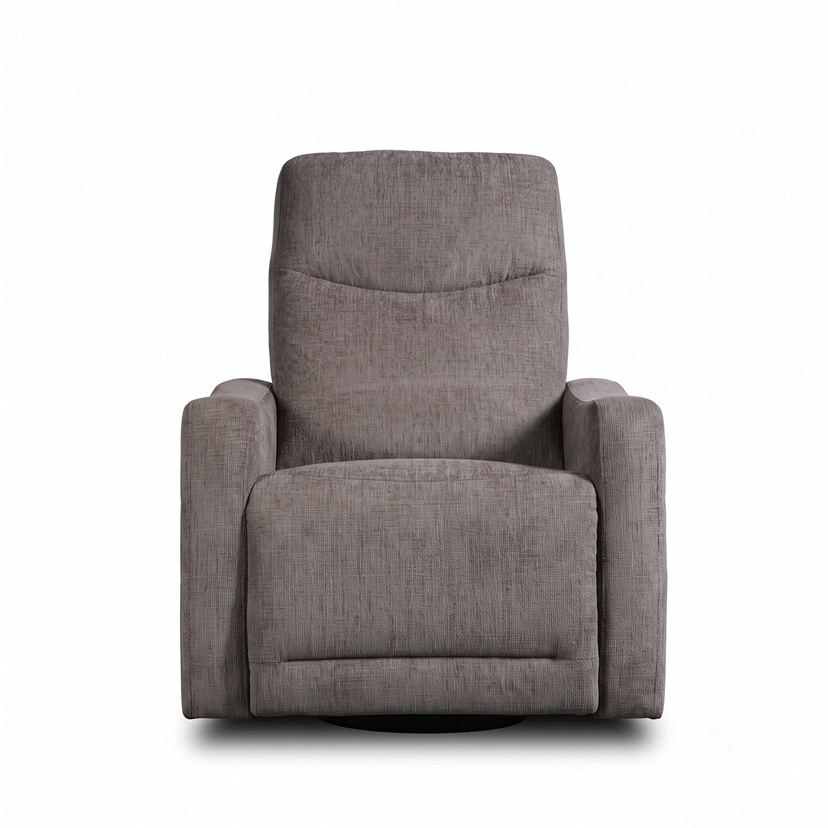 Mason 33 inch power motion recliner chair with wired remote controller, front view upright.