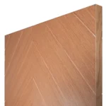 Upper rail and perimeter corner detail of Modern Chevron flush interior door