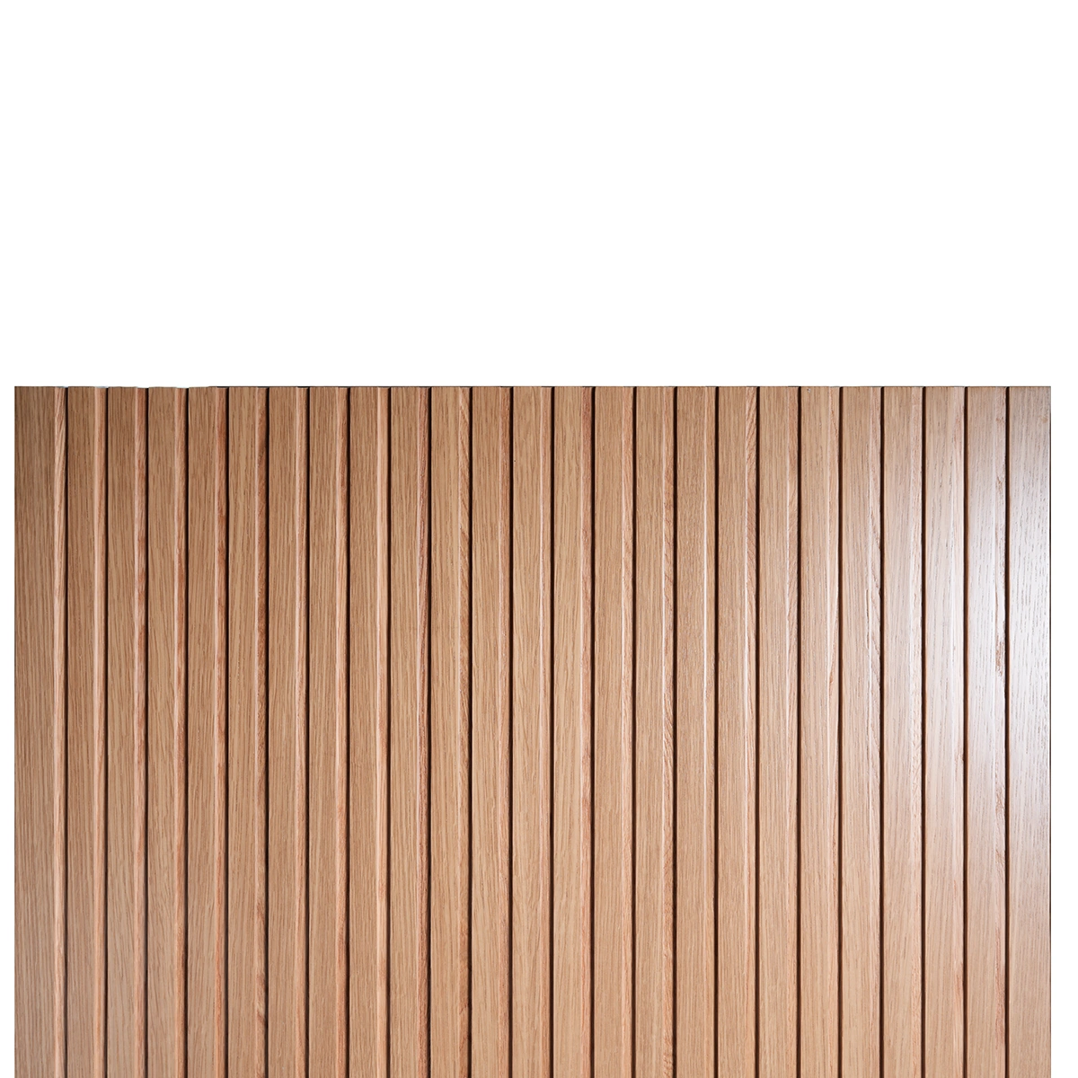 Upper rail and perimeter corner detail of Modern Vertical Slat interior door