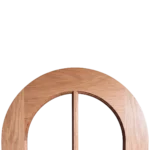 Close-up of the upper true-radius arch crown and upper curved glass lite alignment