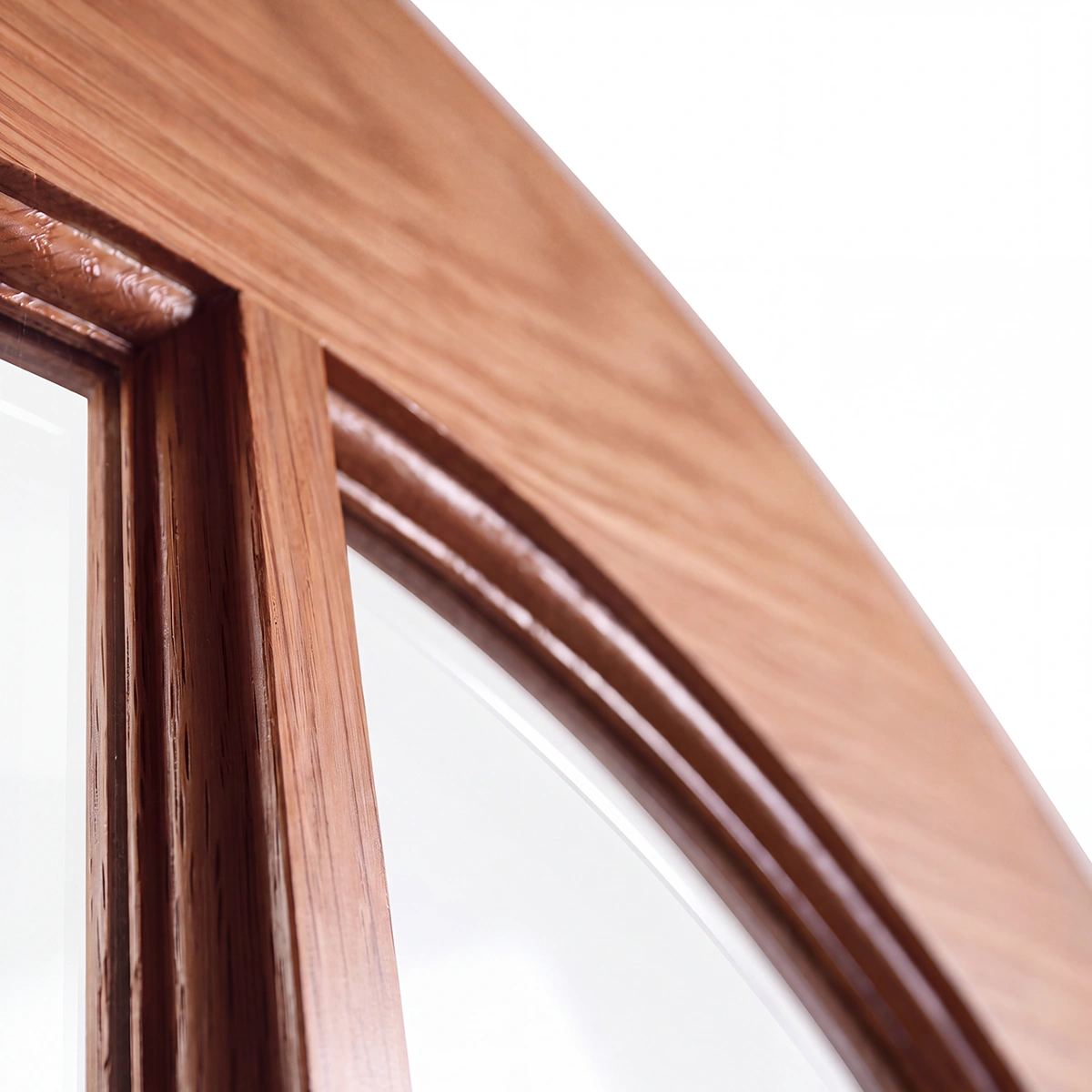 Macro view of vertical planked V-grooves and ultra-matte protective finish on Nordic Wheat Oak